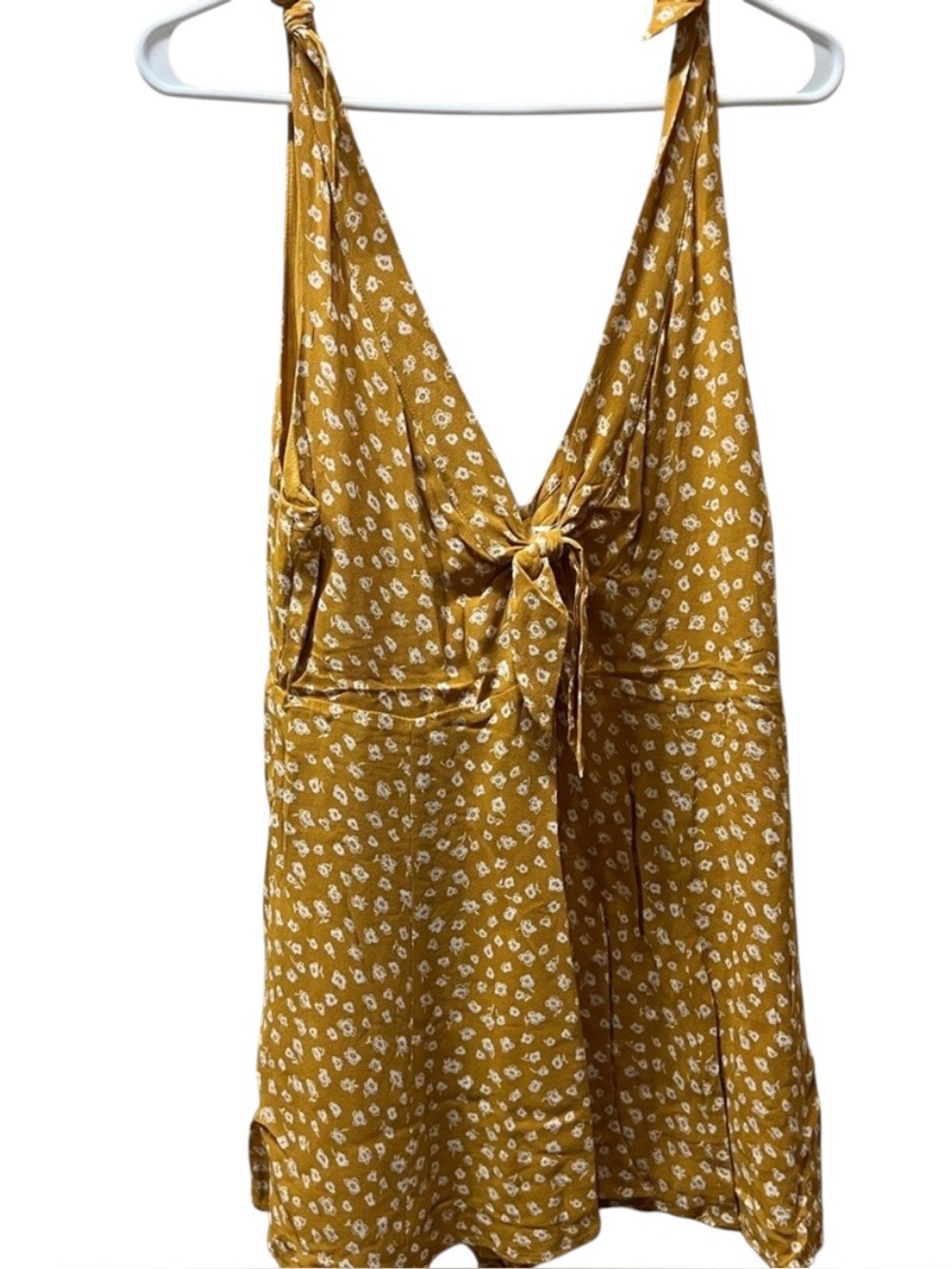 ✨ Reformation Nola Sz. 12 Dress La Brea Tie Shoulder Yellow Floral✨